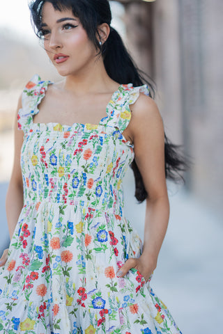 Wildflower Whimsy Mini Dress - barndoorboutiquetn