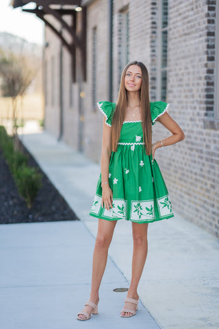 Fields Of Clover Mini Dress - barndoorboutiquetn