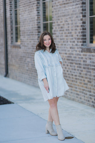 Blueberry Boba Mini Dress - barndoorboutiquetn