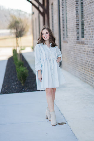 Blueberry Boba Mini Dress - barndoorboutiquetn