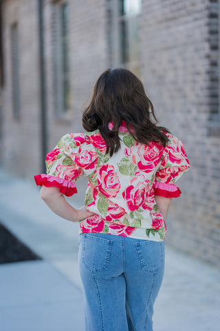 Ravishing Rose Blouse - barndoorboutiquetn