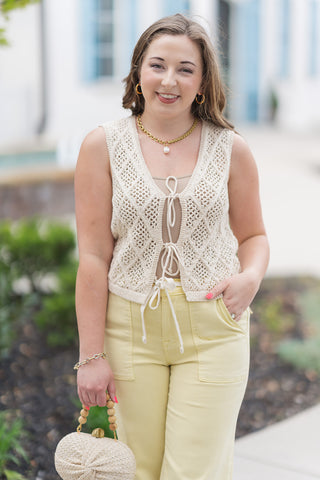 Tidal Tie-Front Vest - barndoorboutiquetn