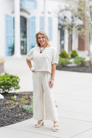 Monaco Bloom Linen Top - barndoorboutiquetn