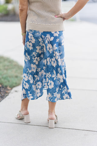 Mediterranean Mist Midi Skirt - barndoorboutiquetn