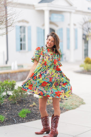 Enchanted Estate Mini Dress - barndoorboutiquetn