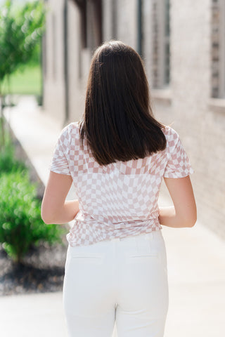 Checker Chic Mesh Top - barndoorboutiquetn
