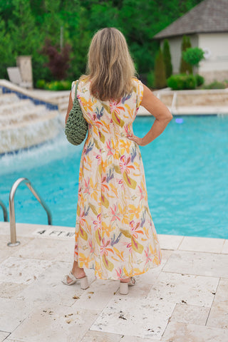 Painted Sunset Midi Dress - barndoorboutiquetn