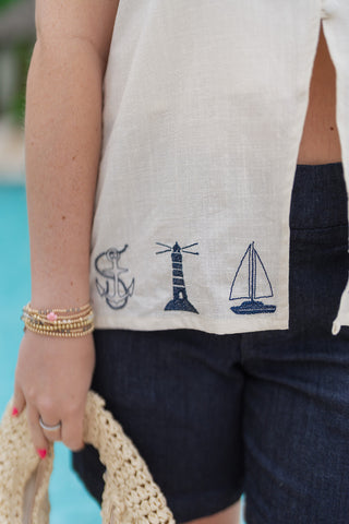 Harbor View Halter Top - barndoorboutiquetn
