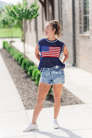 Patriotic Knit Top - barndoorboutiquetn