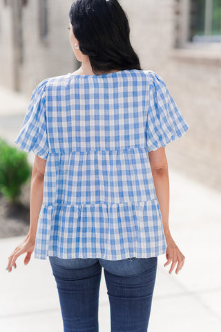 Bluebell Bow Blouse - barndoorboutiquetn