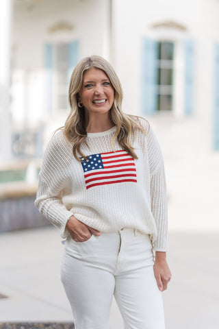 Star-Spangled Spirit Sweater - barndoorboutiquetn