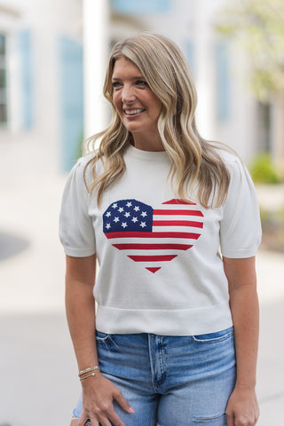 Sweet Liberty Knit Top - barndoorboutiquetn