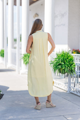 Lemonade Tie Midi Dress - barndoorboutiquetn