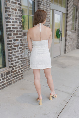 Marina Macramé Mini Dress - barndoorboutiquetn
