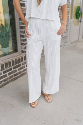 Abstract Lace Palazzo Pants - barndoorboutiquetn
