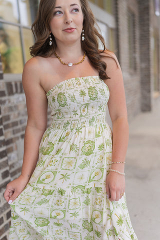 Tuscany Terrace Midi Dress - barndoorboutiquetn