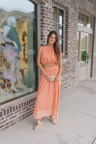 Tangerine Twist Halter Top - barndoorboutiquetn