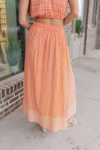 Tangerine Twist Maxi Skirt - barndoorboutiquetn