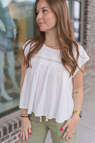 Harbor Light Gauze Blouse - barndoorboutiquetn