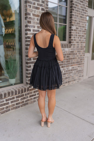 Eclipse Tiered Mini Dress - barndoorboutiquetn