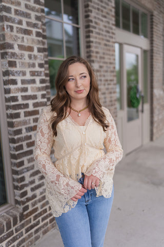 Honey Silk Lace Blouse - barndoorboutiquetn