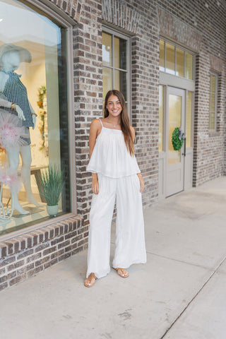 Empire Overlay Wide Leg Pants - barndoorboutiquetn