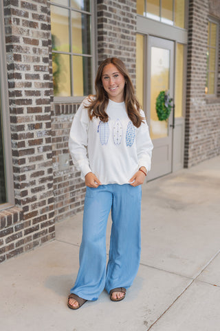 Anchor Point Chambray Pants - barndoorboutiquetn