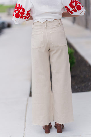 Sandstone Wide Leg Pants - barndoorboutiquetn