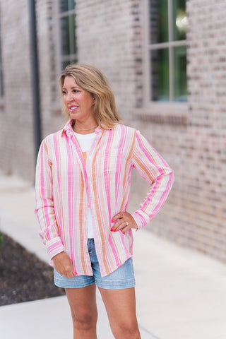 Z Supply Saturdays Stripe Shirt - barndoorboutiquetn