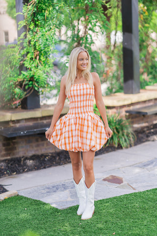 Sunny Citrus Smocked Dress M
