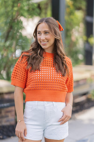 Horizon Mesh Sweater - barndoorboutiquetn