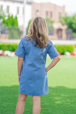 Pacific Coast Denim Dress - barndoorboutiquetn