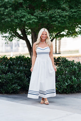 Nautical Belle Midi Dress - barndoorboutiquetn
