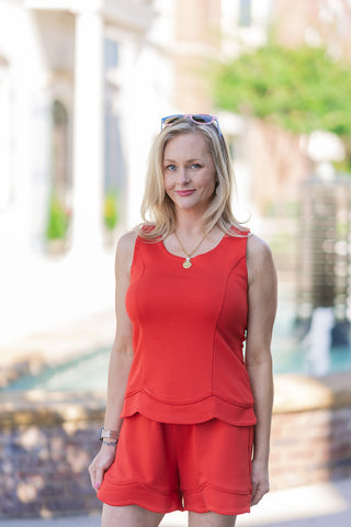 Poppy Petal Scallop Top - barndoorboutiquetn