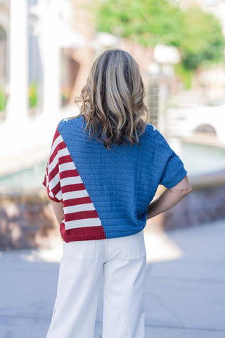Summer Sparkler Cropped Sweater - barndoorboutiquetn
