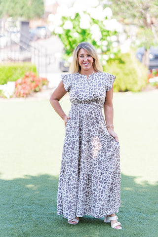 Leopard Luxe Tiered Dress - barndoorboutiquetn