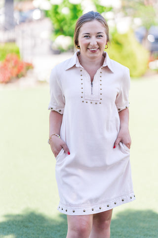 Stardust Studded Mini Dress - barndoorboutiquetn