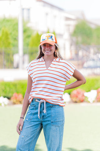 Sideline Stripe Top - barndoorboutiquetn