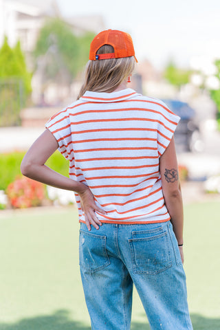 Sideline Stripe Top - barndoorboutiquetn