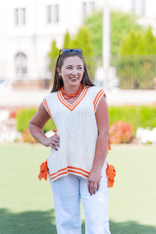 Halftime Honey Bow Sweater - barndoorboutiquetn