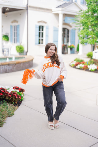 Tennessee Cloudy Ringer Sweatshirt - barndoorboutiquetn