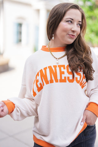 Tennessee Cloudy Ringer Sweatshirt - barndoorboutiquetn