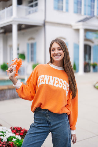 Tennessee Cloudy Ringer Sweatshirt - barndoorboutiquetn