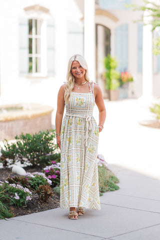 Sweet Citrus Midi Dress - barndoorboutiquetn