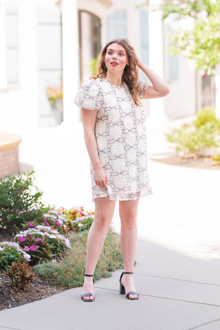 Garden Mosaic Mini Dress - barndoorboutiquetn