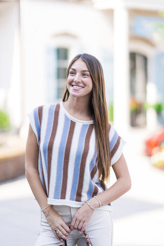Café Chic Striped Knit - barndoorboutiquetn