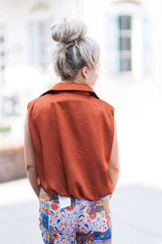 Spice It Up Collared Vest - barndoorboutiquetn