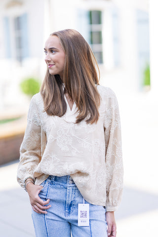 French Vine Blouse - barndoorboutiquetn