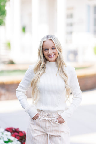 The Pearl Ribbed Sweater - barndoorboutiquetn