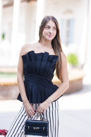 Cocktail Hour Pleated Peplum - barndoorboutiquetn